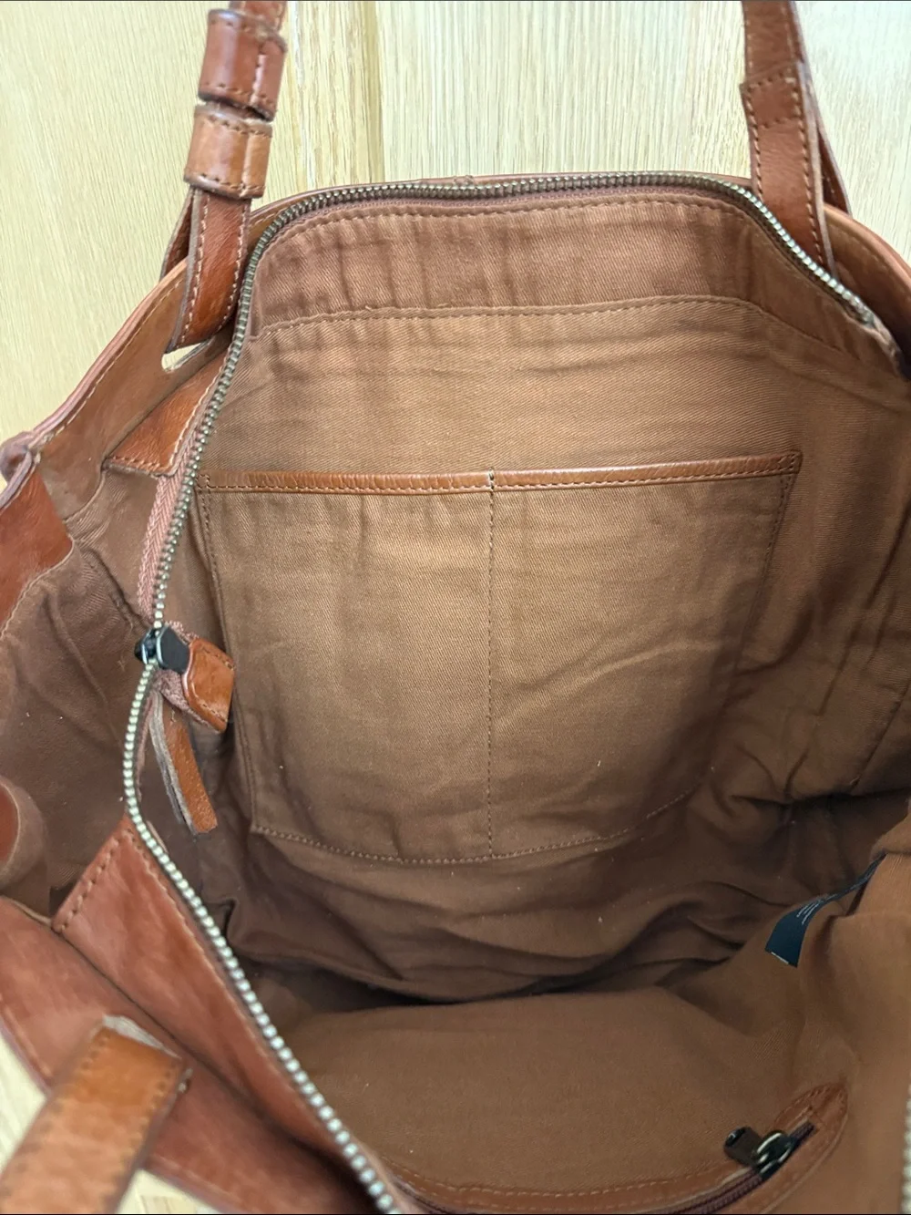 Classic Brown Leather Tote Bag